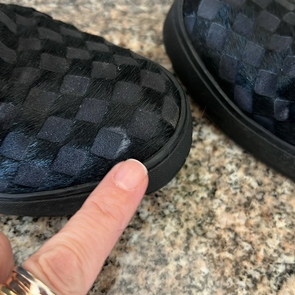 Louis Vuitton Calf Hair Damier Boots